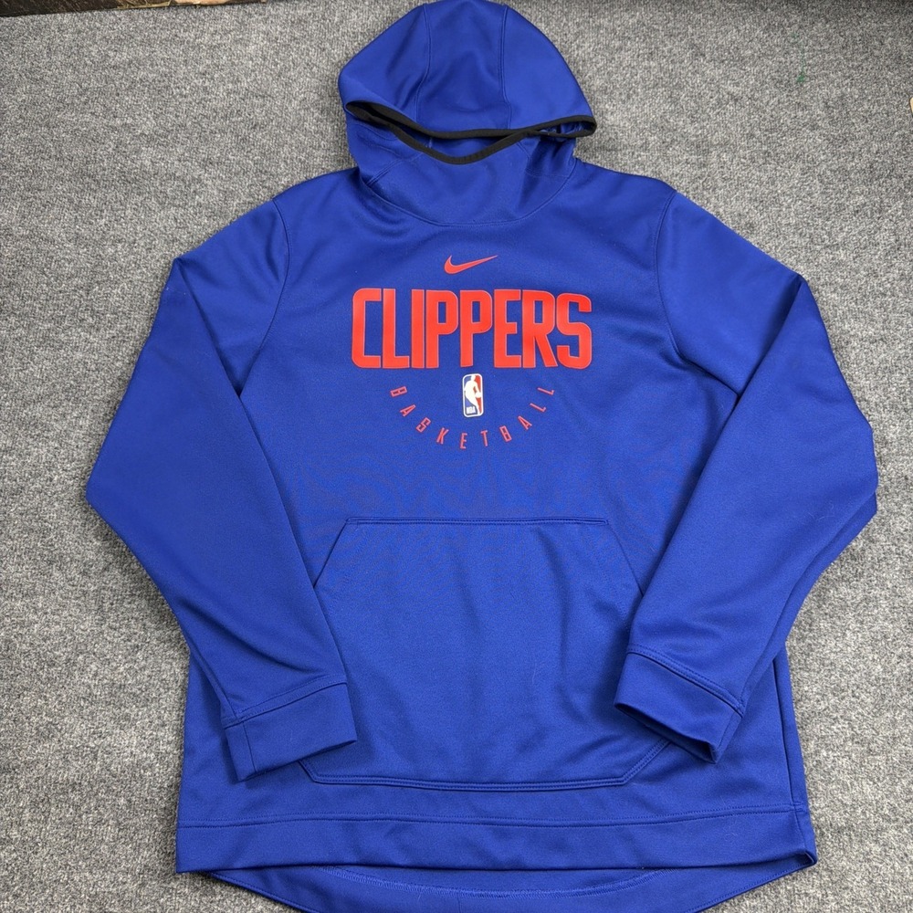 Nike Los Angeles Clippers Hoodie Mens Medium Blue Engineered Basketball Training